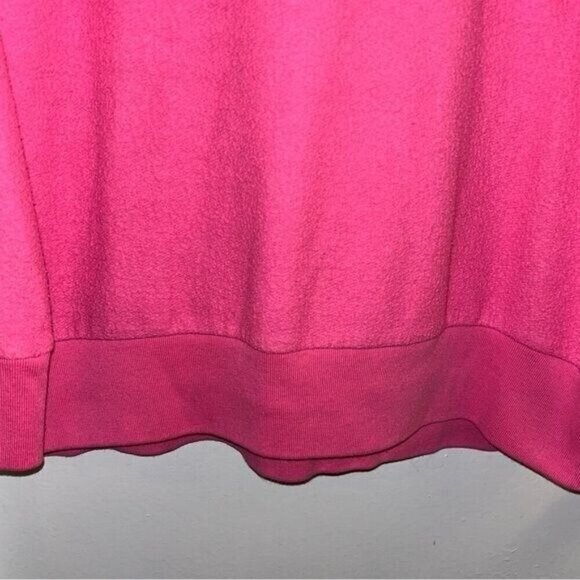 PINK Victoria Secret Barbie Pink Crew Neck Fleece Pullover Sweater Size Small - Picture 4 of 8